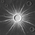 Aristarchus Crater on the Moon — brightest spot on the lunar surface with brilliant ejecta rays