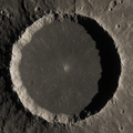 Plato Crater on the Moon — large flat-floored dark crater near the lunar north pole
