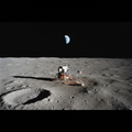 Sea of Tranquility lunar surface — Apollo 11 landing site on the Moon
